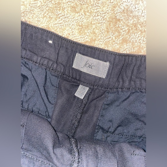 Joie black linen blend chino high waisted shorts - Picture 2 of 4